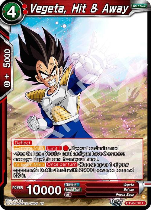 Vegeta, Hit & Away Card Front