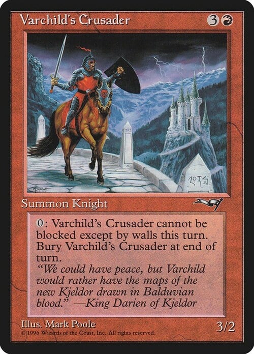 Varchild's Crusader Card Front