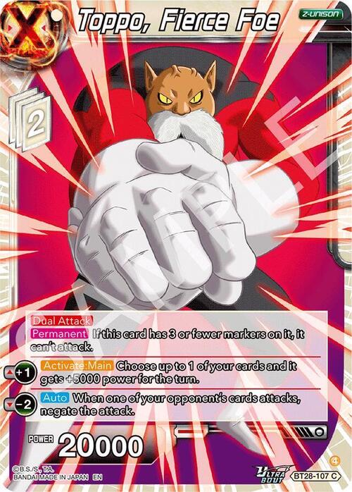 Toppo, Fierce Foe Card Front