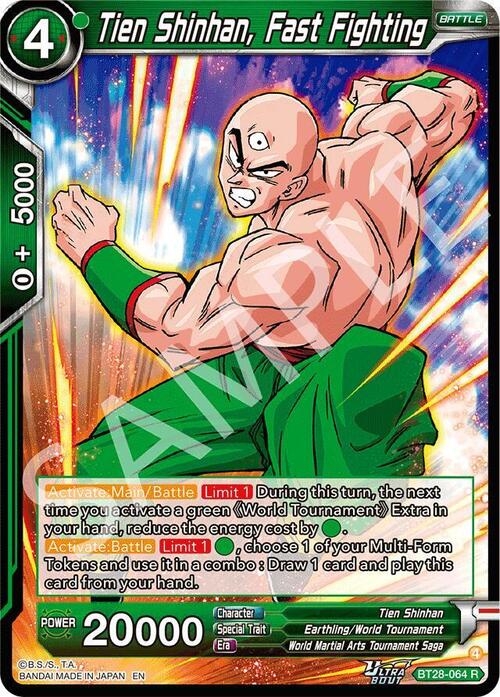 Tien Shinhan, Fast Fighting Card Front