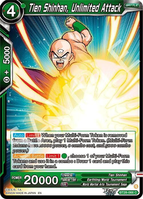 Tien Shinhan, Unlimited Attack Card Front