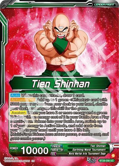 Tien Shinhan // Tien Shinhan, Return of the Mysterious Technique Card Front