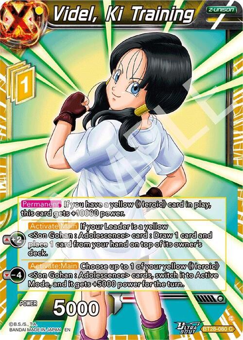 Videl, Ki Training Card Front