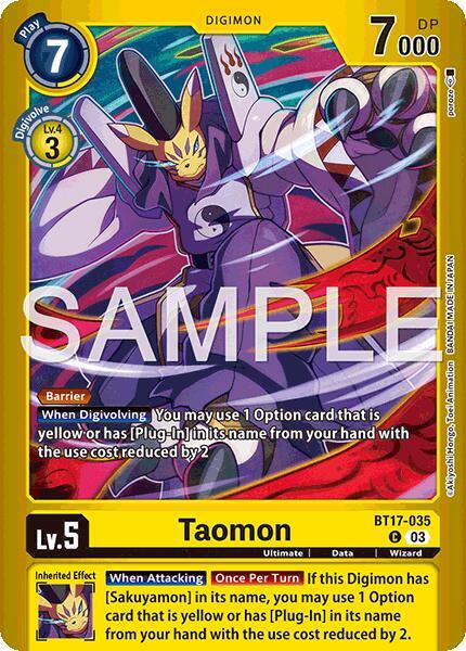 Taomon Card Front