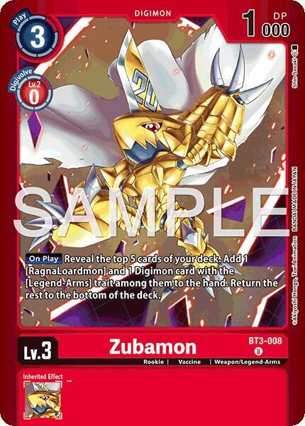 Zubamon Card Front