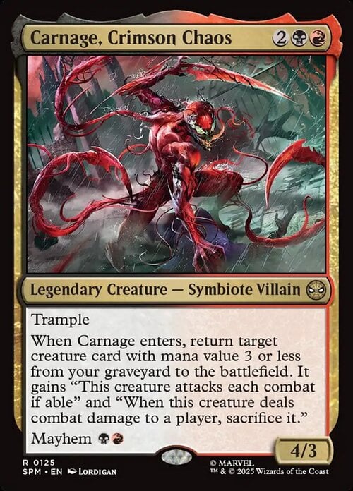 Carnage, Crimson Chaos Card Front