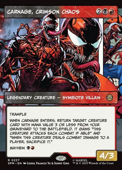 Carnage, Crimson Chaos Card Front