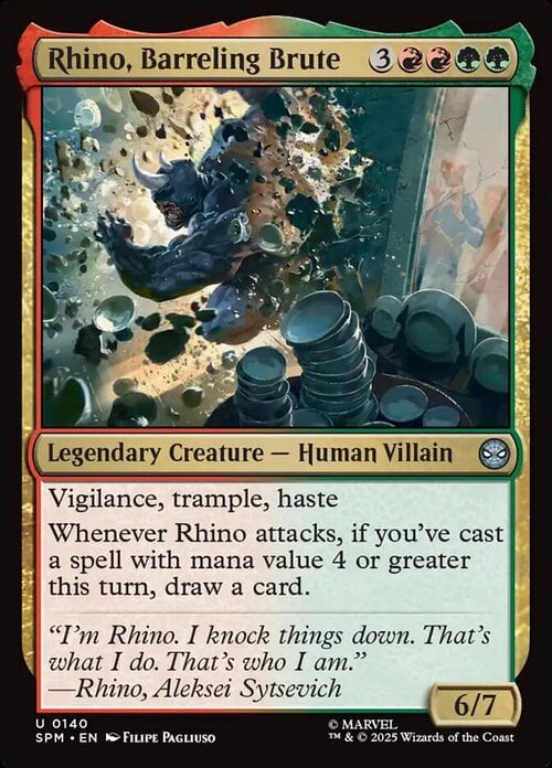 Rhino, Barreling Brute Card Front