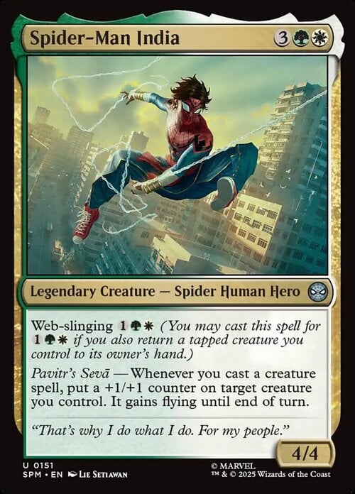 Spider-Man India Card Front
