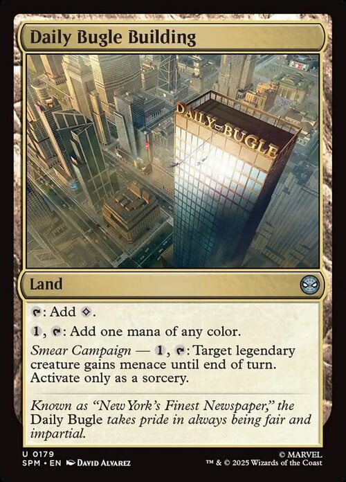 Daily Bugle Building Card Front
