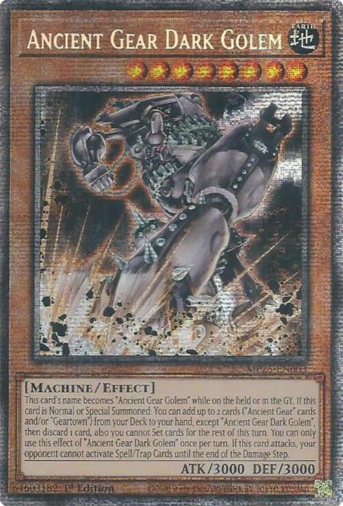 Ancient Gear Dark Golem Card Front