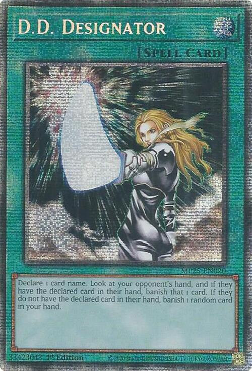 D.D. Designator Card Front