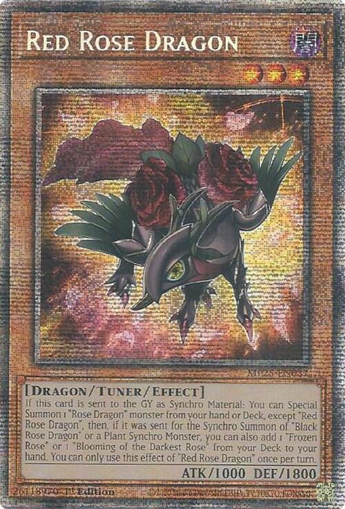 Red Rose Dragon Card Front
