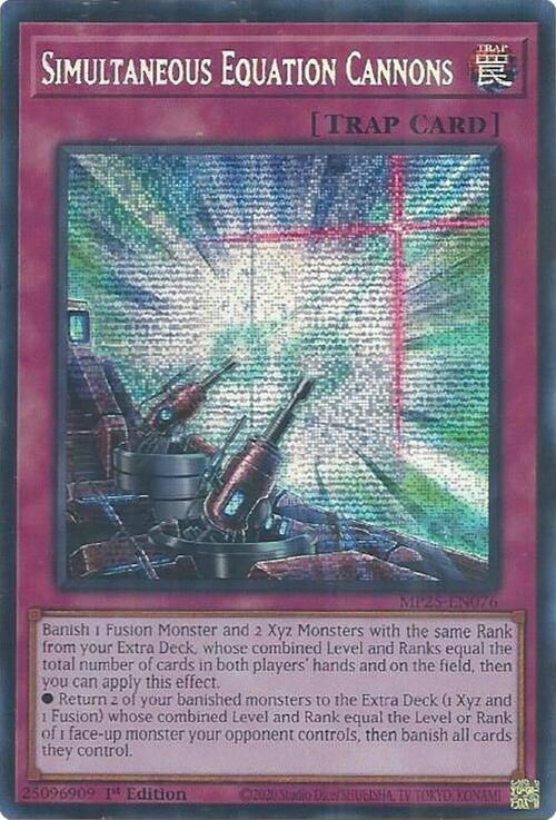 Simultaneous Equation Cannons Card Front