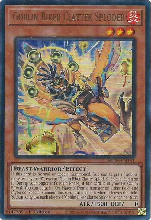 Motociclista Goblin Clatter Splosivo Card Front