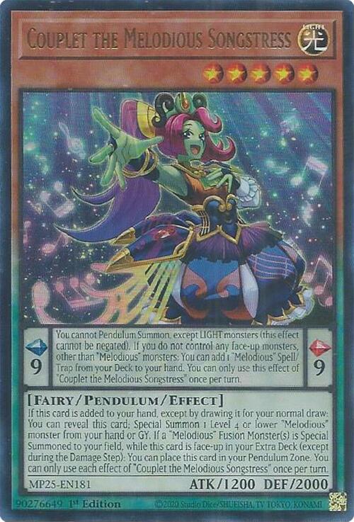 Couplet la Cantante Melodiosa Card Front