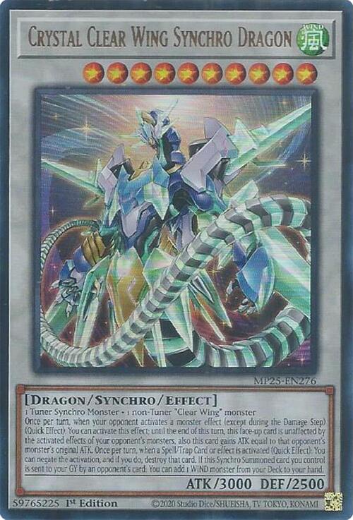 Drago Synchro Ala Chiara Cristallo Card Front