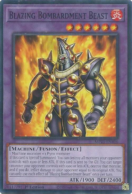 Bestia Bombardamento Fiammeggiante Card Front