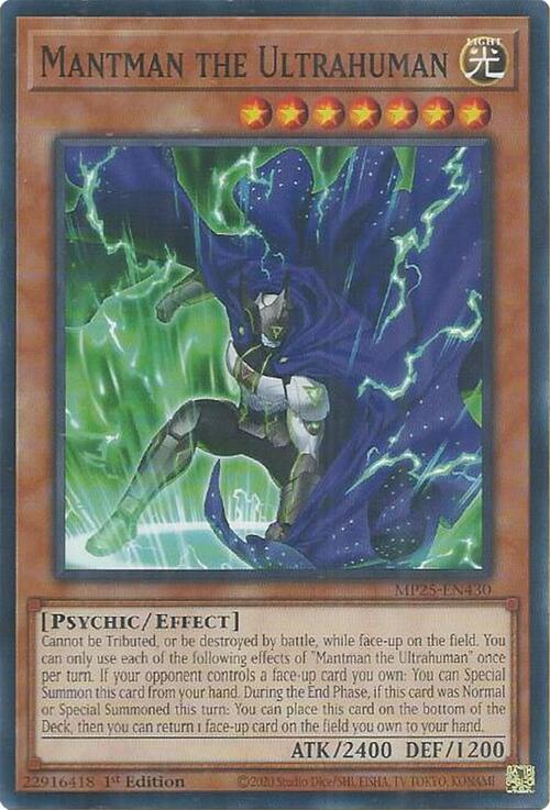 Mantman l'Ultraumano Card Front