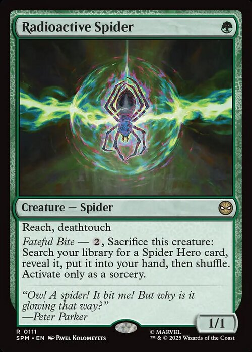 Radioactive Spider Card Front