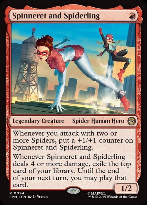 Spinneret and Spiderling Card Front
