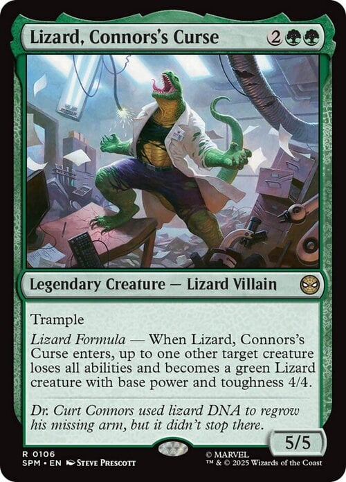 Lizard, Connors's Curse Card Front