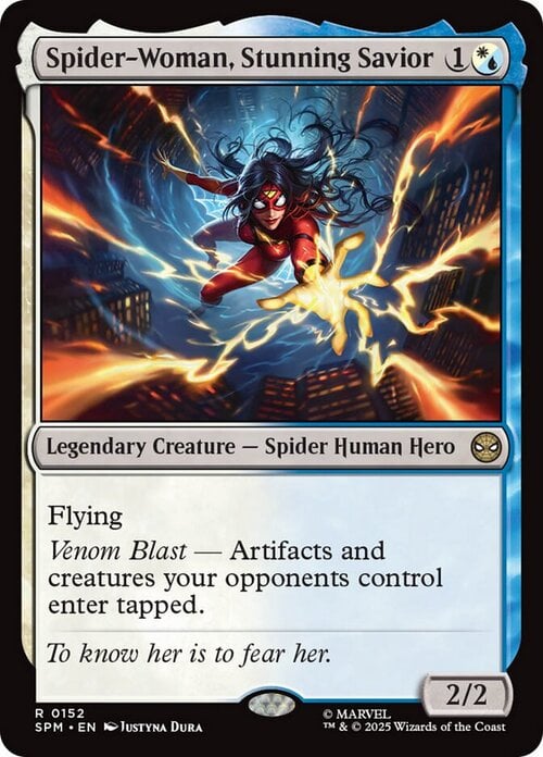Spider-Woman, Stunning Savior Card Front