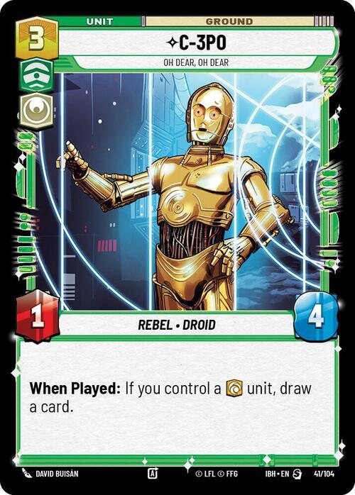 C-3PO, Oh, Santo Cielo! Card Front