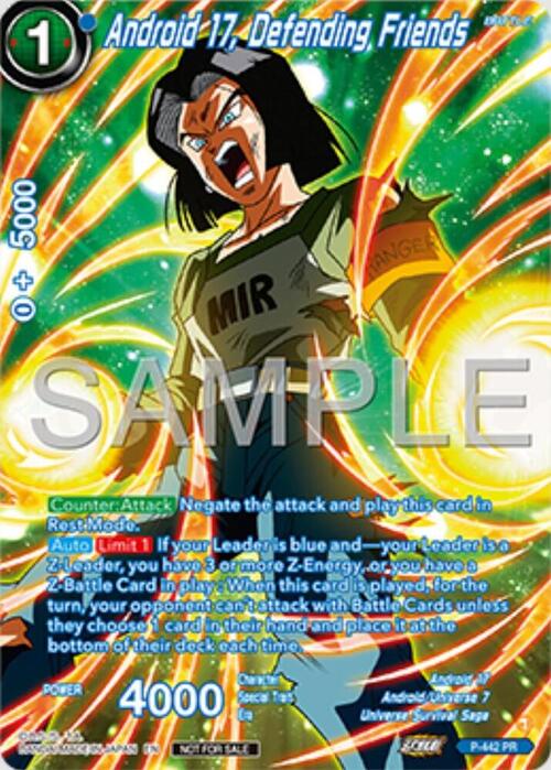 Android 17, Defending Friends Card Front