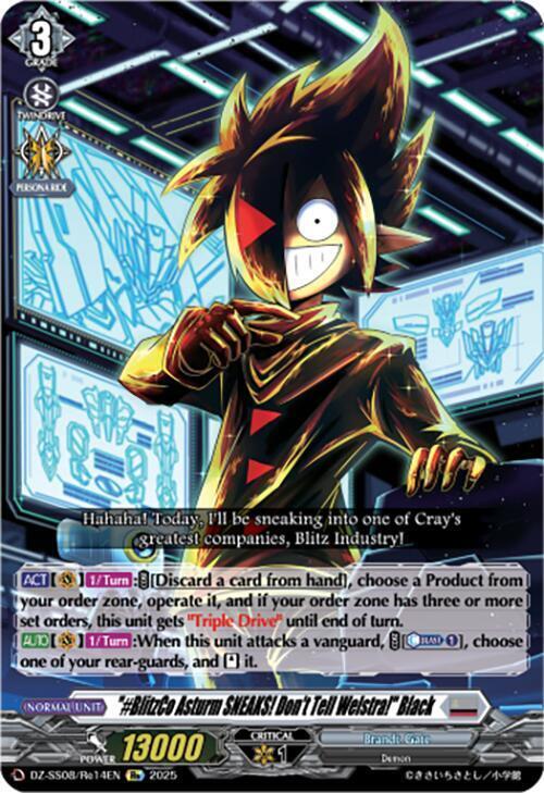 "#BlitzCo Asturm SNEAKS! Don't Tell Welstra!" Black Frente