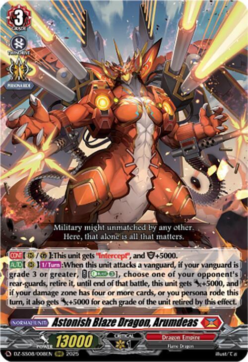 Astonish Blaze Dragon, Arumdeas Card Front