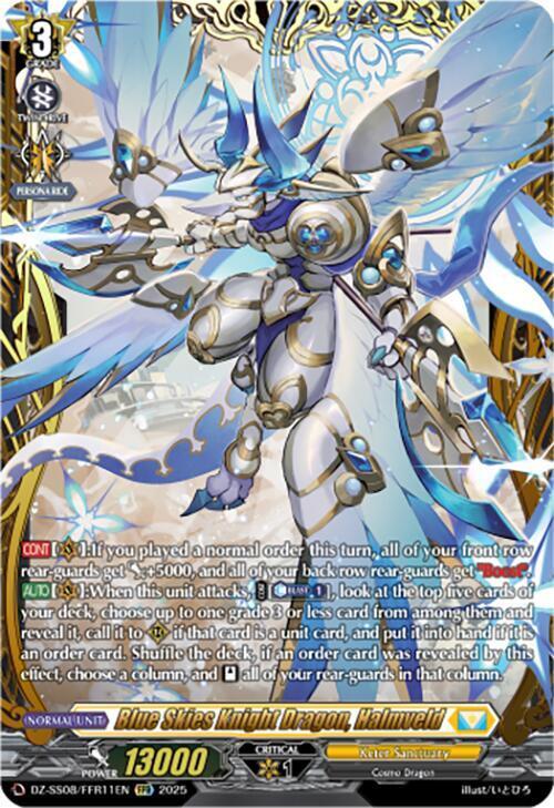 Blue Skies Knight Dragon, Halmveld Card Front