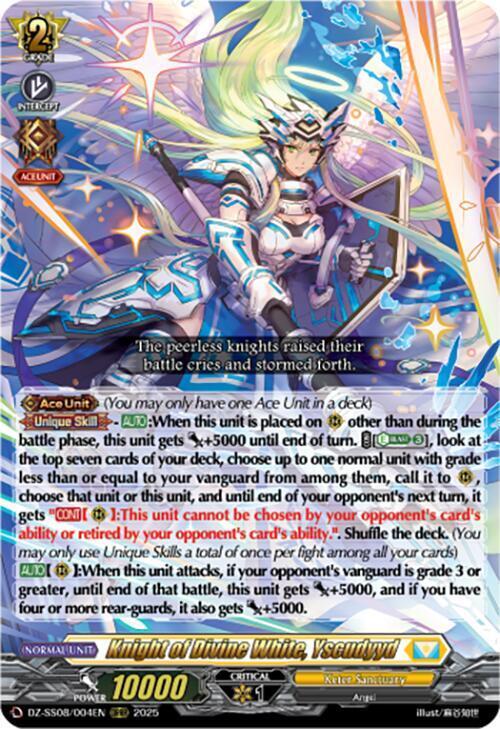 Knight of Divine White, Yscudyyd Card Front