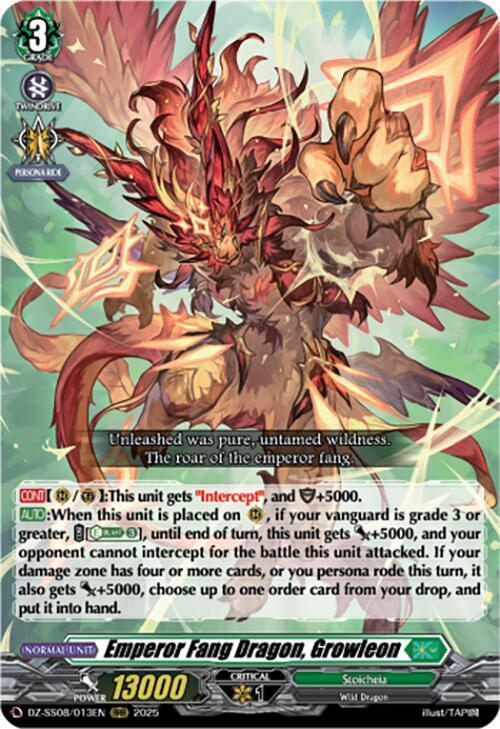 Emperor Fang Dragon, Growleon Card Front