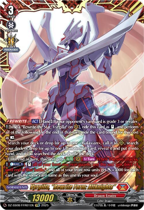 Vyrgilla, "Rewrite Form: Alfknights" Card Front