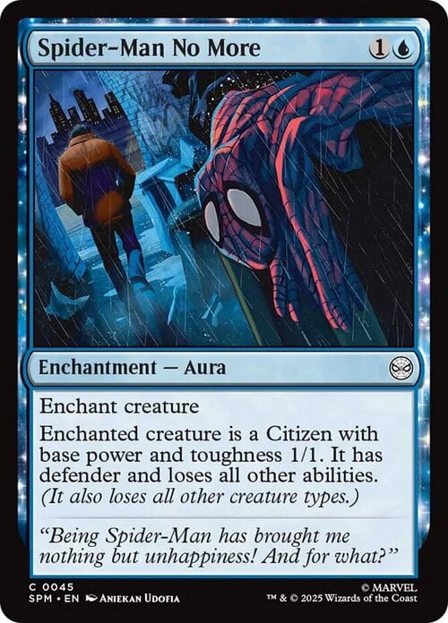 Spider-Man No More Card Front