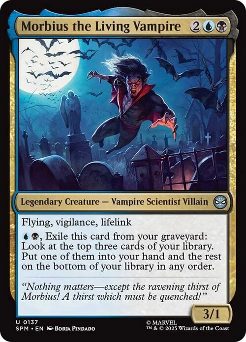 Morbius the Living Vampire Card Front