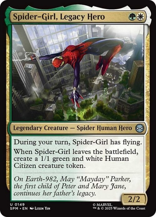 Spider-Girl, Legacy Hero Card Front