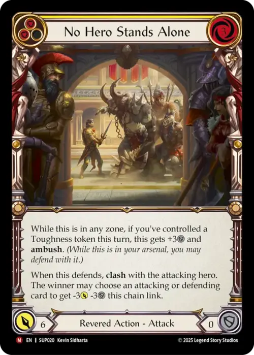 No Hero Stands Alone Card Front