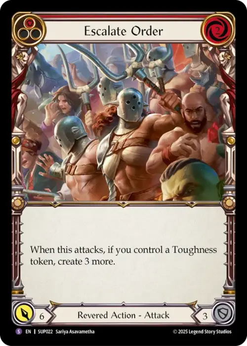 Escalate Order Card Front