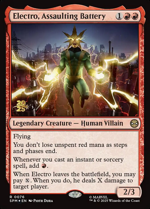 Electro, Assaulting Battery Card Front