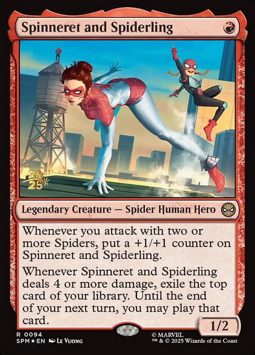 Spinneret and Spiderling Card Front