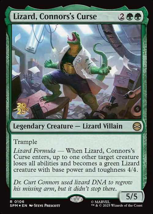 Lizard, Connors's Curse Card Front
