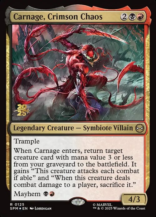 Carnage, Crimson Chaos Card Front