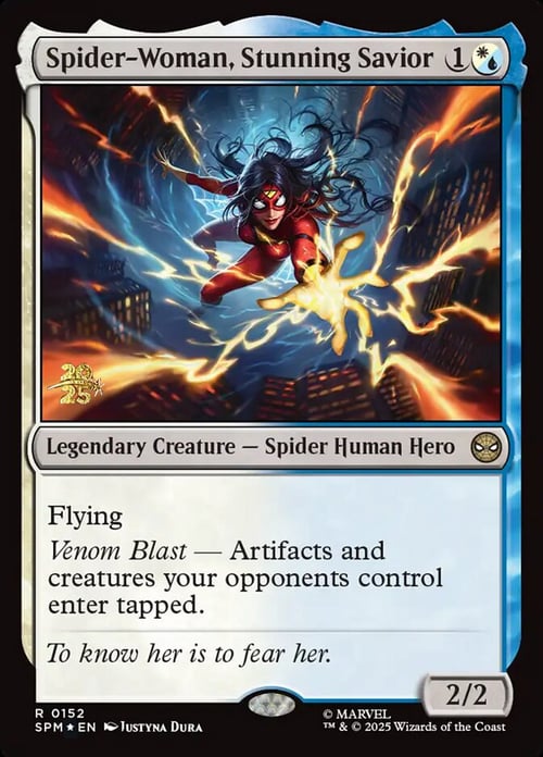 Spider-Woman, Stunning Savior Card Front