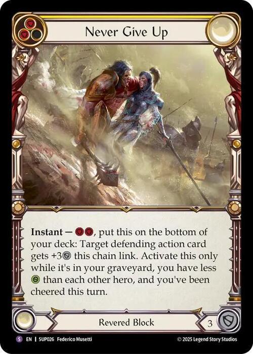 Never Give Up Card Front