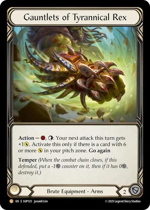 Gauntlets of Tyrannical Rex Card Front