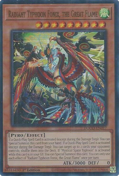 Radiant Typhoon Fonix, the Great Flame Card Front
