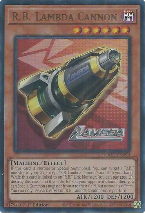 R.B. Lambda Cannon Card Front