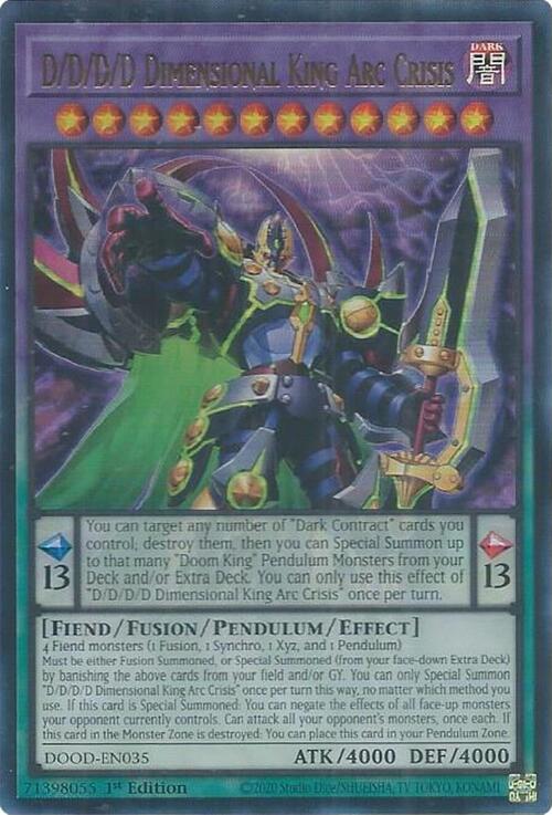 D/D/D/D Dimensional King Arc Crisis Card Front